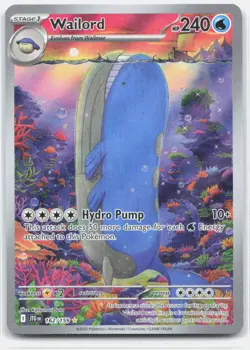 Wailord Holo SV09: Journey Together #162/159 Pokemon Card TCG Katsunori Sato NM - Image 1