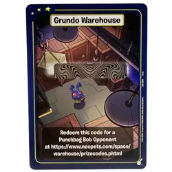 Punchbag Bob Opponent Code Card - Grundo Warehouse UD Neopets Battledome Tcg - Image 1