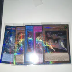 Yu-Gi-Oh! CCG Holo Card Lot 5 English Dragon Fiend Insect Spirit With Red Rose - Image 1