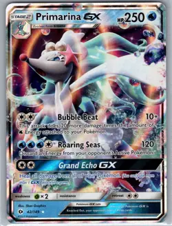 Primarina GX 42/149 SM Base Set - Pokemon Card - NM - Image 1