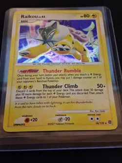 Raikou LV.42 Holo Card 16/132 Secret Wonders Double Swirl ☆ HOLO BLEED. ☆ LP+ - Image 1