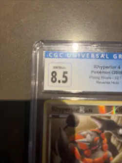 Pokemon 2009 Rhyperior Holo Card 32/111 Graded CGC 8.5 - Image 2