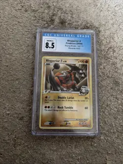 Pokemon 2009 Rhyperior Holo Card 32/111 Graded CGC 8.5 - Image 5