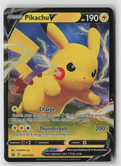 Pikachu V - Promo SWSH: Sword & Shield Promo Cards SWSH061 NM - Image 1
