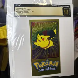 2000 Topps Pokemon TV Series 2 Oversized Tin Topper PIKACHU #4CGC PRISTINE 10 - Image 1