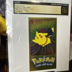 2000 Topps Pokemon TV Series 2 Oversized Tin Topper PIKACHU #4CGC PRISTINE 10 - Image 2