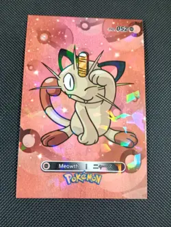 Pokemon 2024 Card Database Cracked Ice Holo Meowth 052 Peru Borderless - Image 1