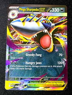 Mega Sharpedo Ex 61/94 Phantasmal Flames Special Art Full Pokemon NM/Mint - Image 1