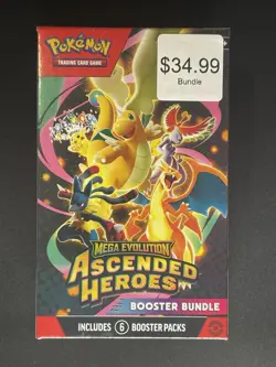 Pokemon TCG: Mega Evolution Ascended Heroes Booster Bundle New and Sealed - Image 1