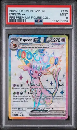 2025 POKEMON SVP EN-SV BLACK STAR PFC PROMO #175 ESPEON EX PSA 9 - Image 1