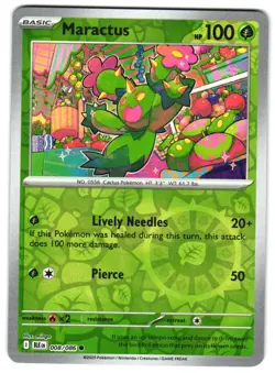 Maractus 008/086 Reverse Holo SV: Black Bolt English Pokemon NM - Image 1