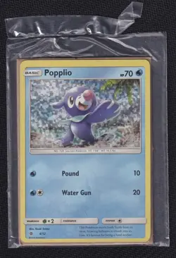Pokemon Popplio 4/12 Holo 2016 McDonald’s Promo Sealed - Image 1