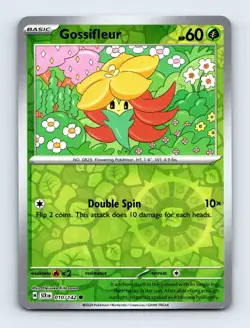 Gossifleur 010/142 SV07: Stellar Crown Reverse Holo Near Mint Pokemon Card - Image 1