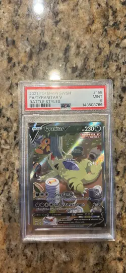 Pokemon Tyranitar V Full Art Ultra Rare Holo 155/163 Battle Styles PSA 9 2021 - Image 1