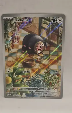 Lechonk SV03 Obsidian Flames 209/197 Holo Illustration Rare Pokemon TCG NM - Image 1