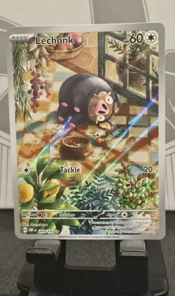 Lechonk SV03 Obsidian Flames 209/197 Holo Illustration Rare Pokemon TCG NM - Image 5