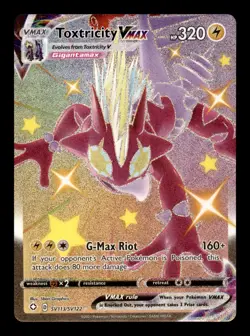 Toxtricity Vmax Shiny Holo Rare Pokemon Shining Fates shiny Vault SV113/SV122 NM - Image 1