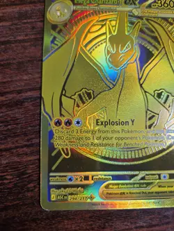 Mega Charizard Y EX 294/217 Gold Hyper Rare, Ascended Heroes, Pokemon TCG (NM) - Image 5