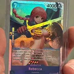 Rebecca OP10-058 SR ONE PIECE Tcg Card Game NM Blue - Image 1
