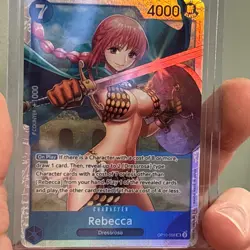 Rebecca OP10-058 SR ONE PIECE Tcg Card Game NM Blue - Image 4
