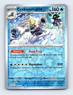 Crabominable 042/142 SV07: Stellar Crown Reverse Holo Near Mint Pokemon Card - Image 1