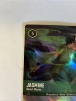 Disney Lorcana Jasmine Desert Warrior Enchanted Card Fresh From Pack - Image 2
