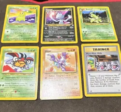 Pokemon TCG Neo Genesis Lot Chikorita Sneasel Bayleef Ledyba Gligar 6 Cards - Image 1