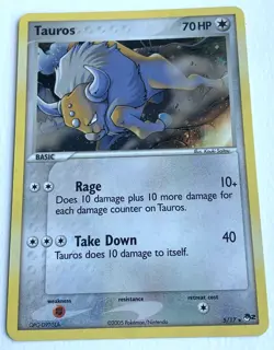 Pokemon Tauros 5/17 POP Series 2 Holo Rare Card Pokemon TCG - Image 1