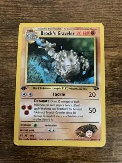 Brock's Graveler 34/132 1st Edition - Gym Heroes Set - Pokemon Card - Image 2