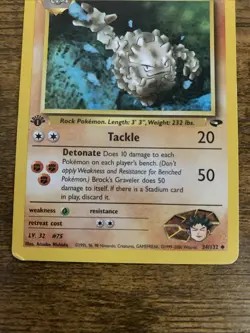 Brock's Graveler 34/132 1st Edition - Gym Heroes Set - Pokemon Card - Image 3