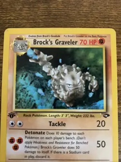 Brock's Graveler 34/132 1st Edition - Gym Heroes Set - Pokemon Card - Image 4