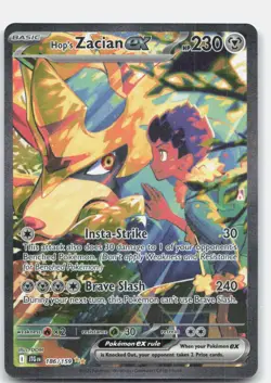 Hop's Zacian ex Holo SV09: Journey Together #186/159 Pokemon Card TCG DOM NM - Image 1