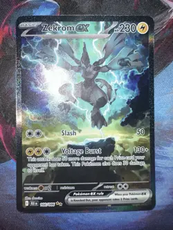 Pokemon Black Bolt Zekrom EX TCG Special Illustration Rare Card 166/086 - Image 1