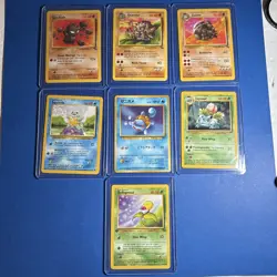 Vintage WOTC Pokemon Card Lot - 7 Non-Holo Cards LP - Image 1