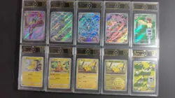 Lot 10x OCD 10 PRISTINE Pokemon Cards Pikachu AR Holo Graded MD28 - Image 1