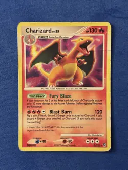 Pokemon Charizard 004/130 Base Set 2 Holo Rare 120 HP Stage 2 Card - Image 1