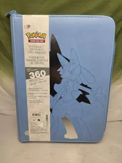 Ultra Pro Premium Pokemon 9-Pocket Zipper Binder Lucario Holds 360 Cards - Image 2