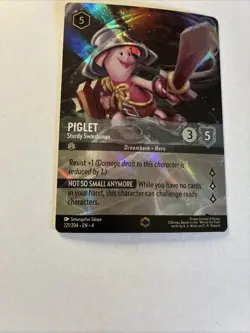 Disney Lorcana Piglet Sturdy Swordsman Enchanted Pack Fresh Mint Never Played - Image 5