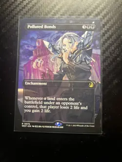 Wizards of the Coast Polluted Bonds Wilds of Eldraine Rare Borderless Black 075 - Image 1