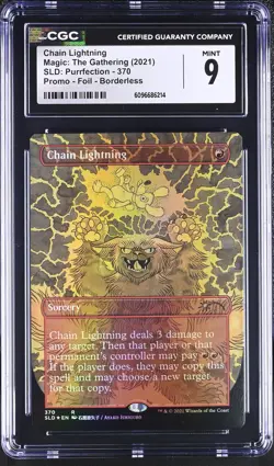 CHAIN LIGHTNING Secret Lair Foil Purrfection CGC 9 MTG [Nostalgium] - Image 1