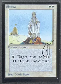 Signed MTG Magic Julie Baroh Artist Proof _ Beta CE _ BLESSING _ VHTF 1/50! - Image 2