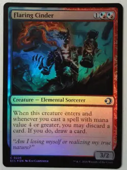 Flaring Cinder *FOIL Common* Magic MtG x1 Lorwyn Eclipsed MISPRINT (line) - Image 1