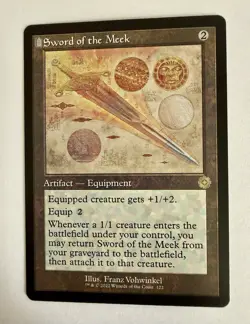 Sword of the Meek 122 Schematic The Brothers War Retro Frame BRR MTG Magic - Image 1