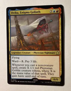 Ovika, Enigma Goliath 0663 | Magic the Gathering MTG | Foundations | Rare | NM - Image 1