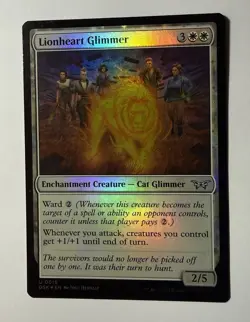 Lionheart Glimmer [Duskmourn: House of Horror] Foil Near Mint MTG - Image 1