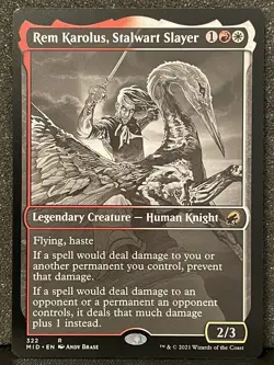 Rem Karolus, Stalwart Slayer (322) Showcase Eternal Night Innistrad: Midnight - Image 1