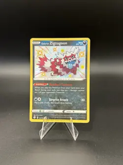 Pokemon Shining Fates Galarian Zigzagoon SV078 Shiny Holo - Image 1