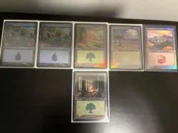 Vintage Foil MTG Lands- LP Condition - Image 1