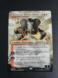 Quintorius, History Chaser (Borderless) Mythic Secrets of Strixhaven Commander - Image 1