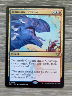 TRAUMATIC CRITIQUE ~ NM ~ MTG Magic - 0239 SOS Secrets of Strixhaven - Image 1
